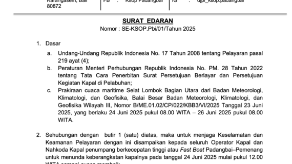 Fast Boat Departure Delay Padangbai–Pemenang Route